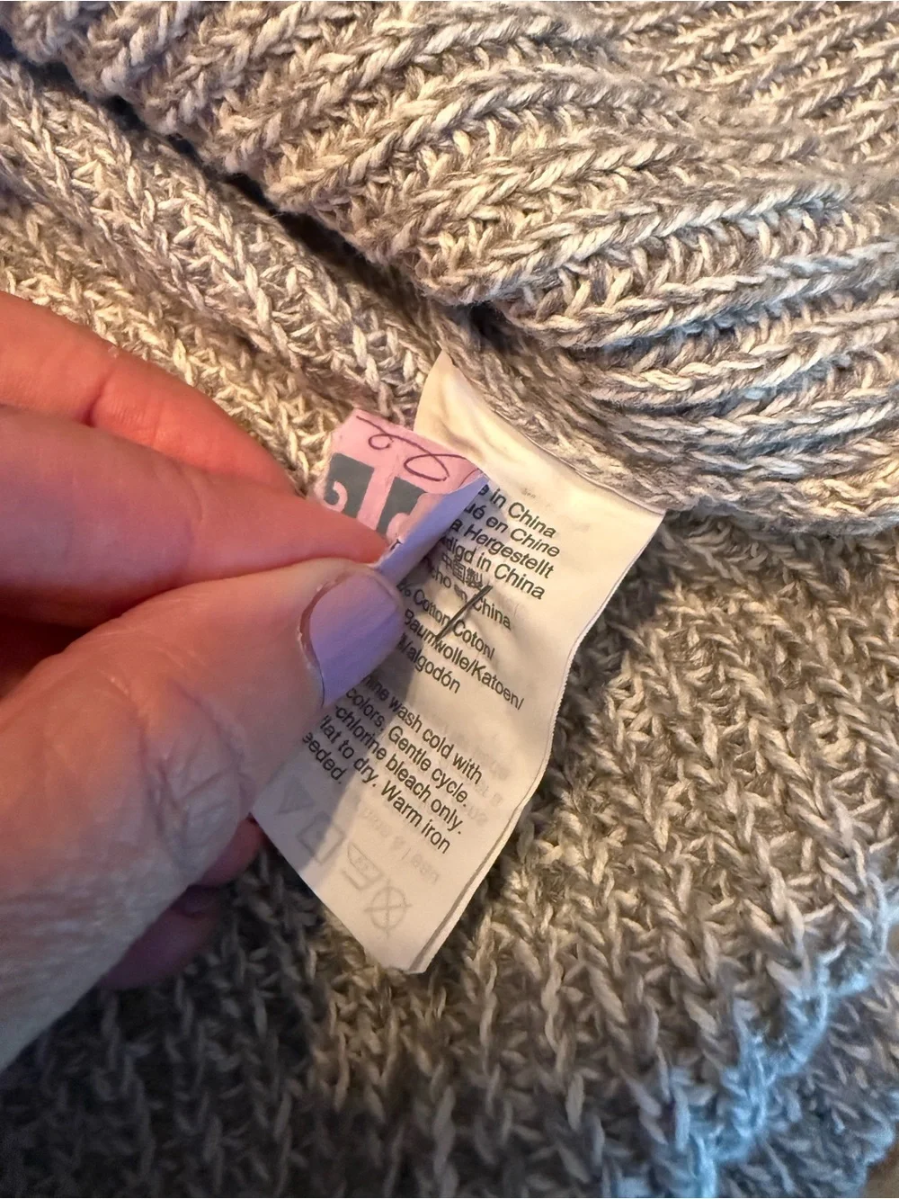 J.Crew Mercantile V-Neck Textured Sweater Top in Gray Heathered Size XL